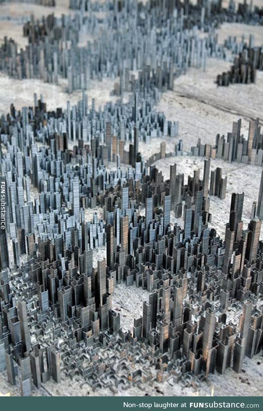 A city made of staples
