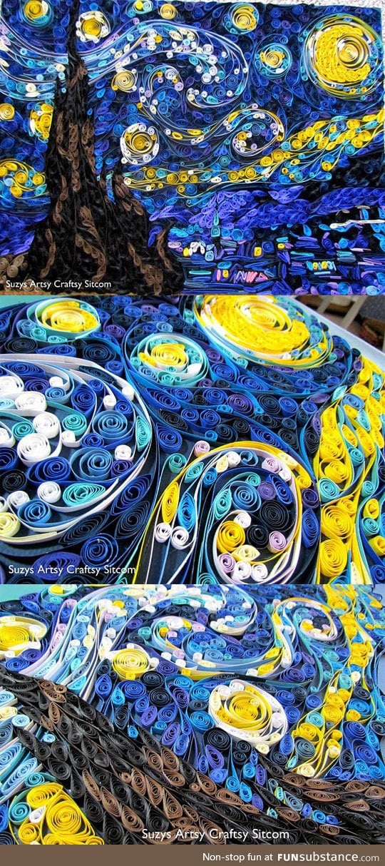 Ever seen a quilled starry night?