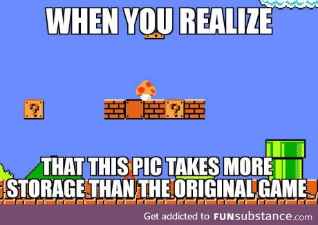 The Super Mario Bros game was only 31KB