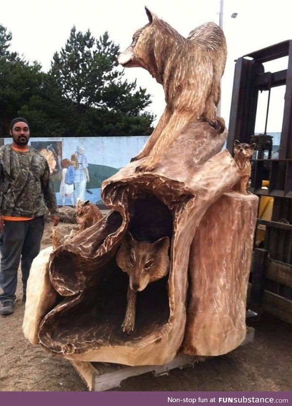 Wood carving