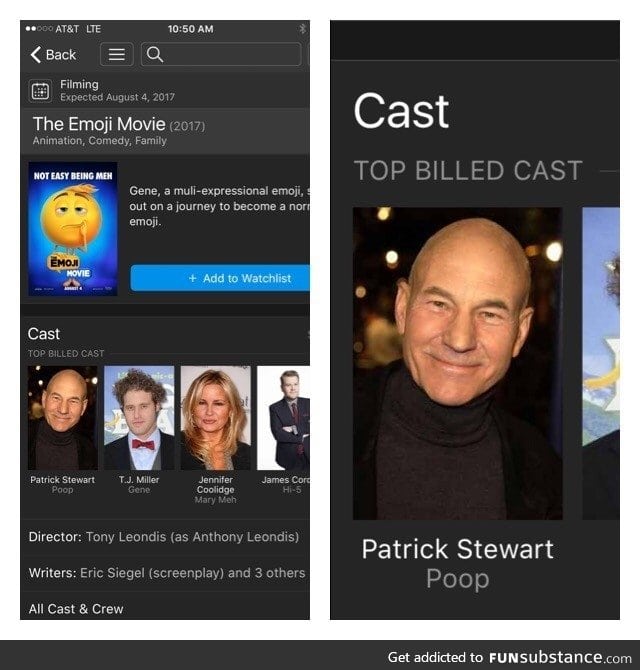 Patrick Stewart's career is just going downhill