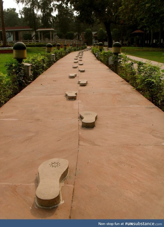 Gandhi's last footsteps before he was assassinated