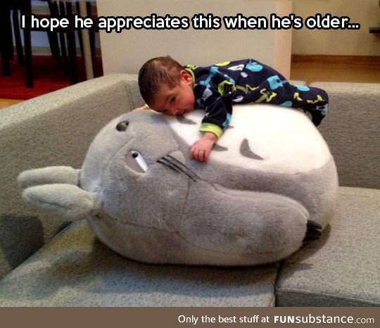 Every child needs a giant totoro stuffed animal