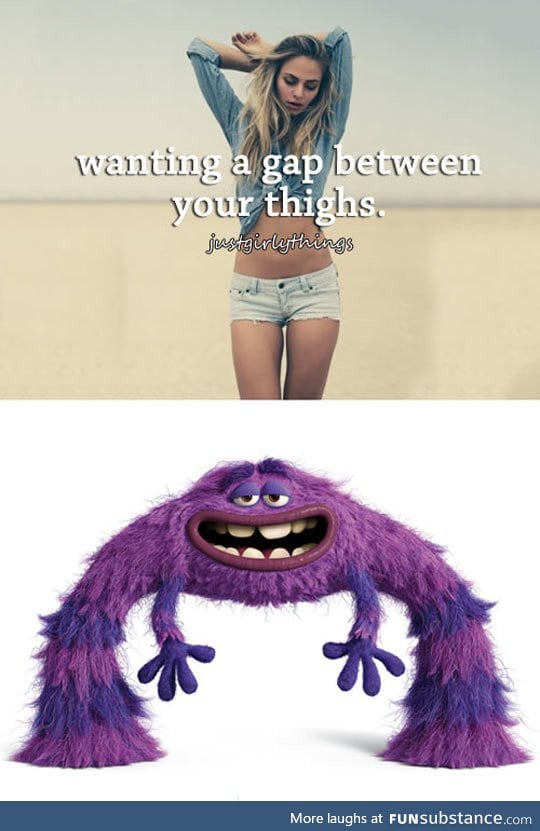 Gap between your thighs