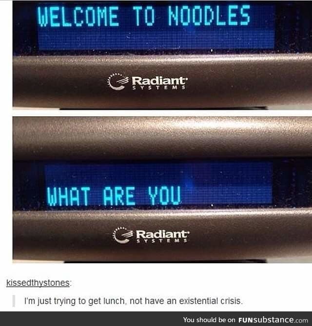 Whatever comes with noodle, like ramen afterwards and student loan