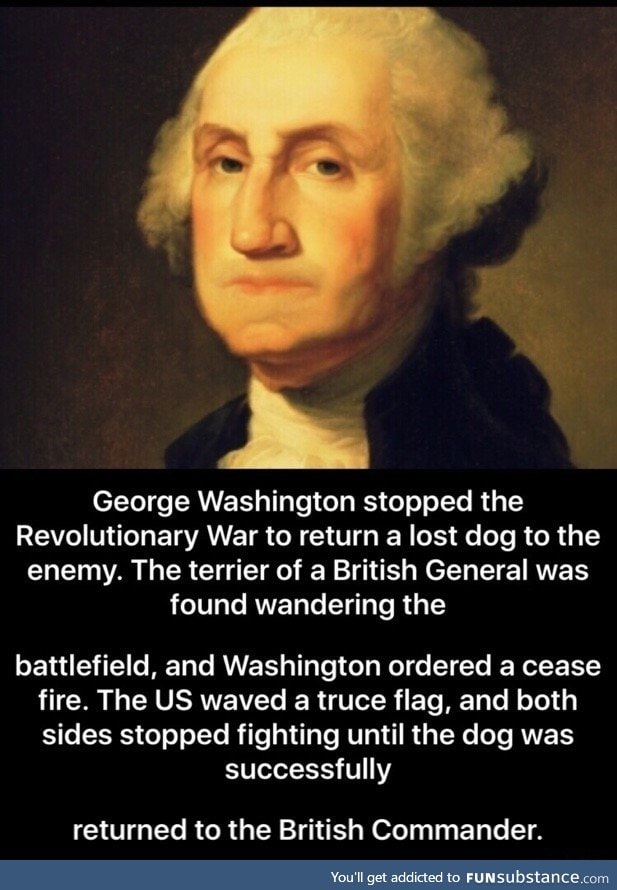 George Washington stopped a war for a dog