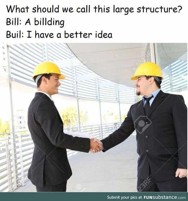 That how the word "building" came about