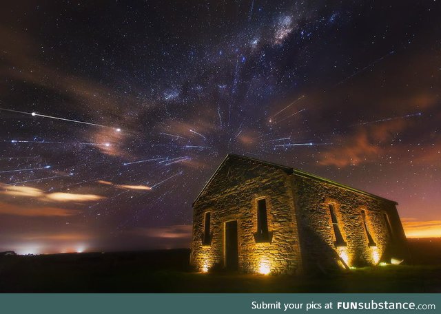 "Meteor Shower and the Milky Way"