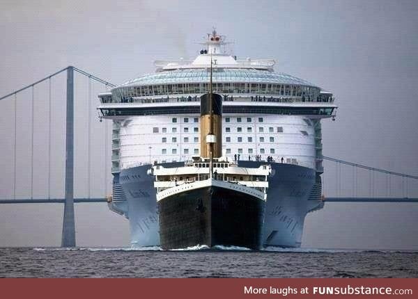 RMS Titanic in comparison to Oasis of the Seas