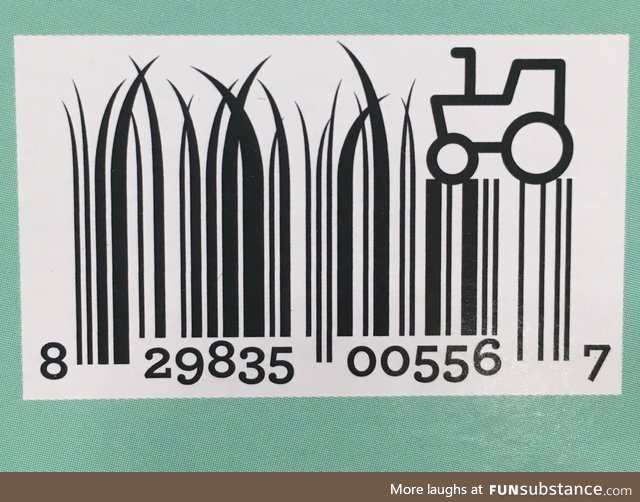 This barcode is being mowed
