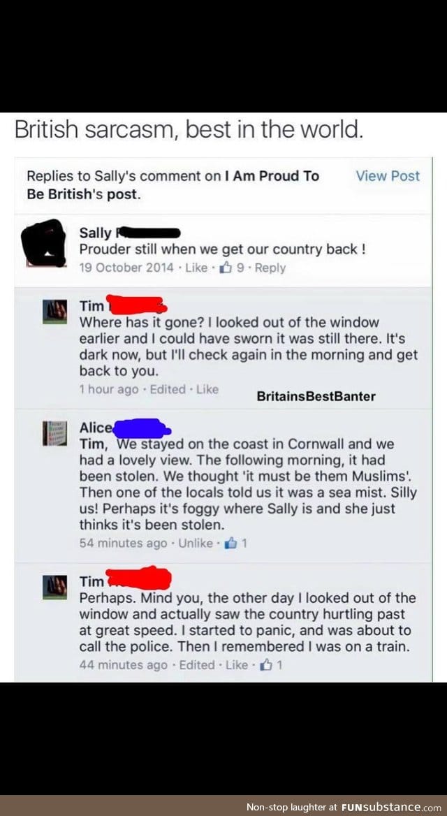 British sarcasm