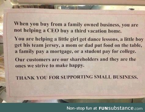 Support small business