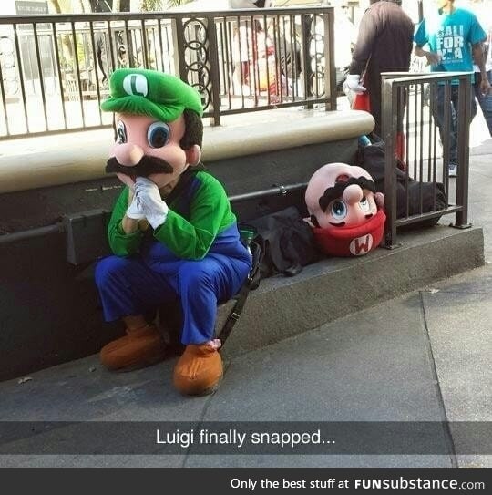 Luigi couldn't take it anymore