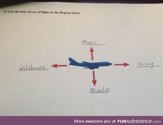 List the four forces of flight