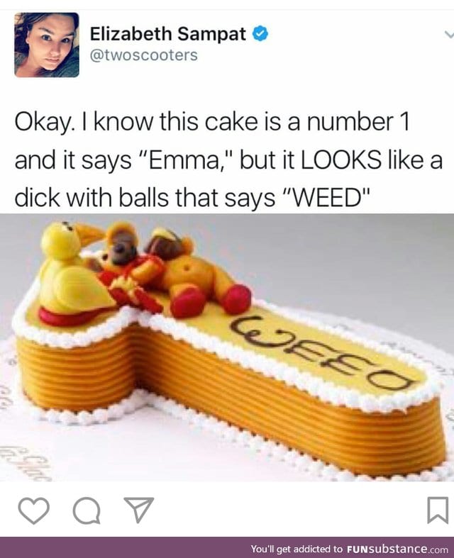 The person who made the cake probably knew exactly what they were doing