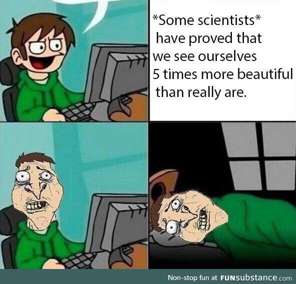 Do we really see ourselves more beautiful?