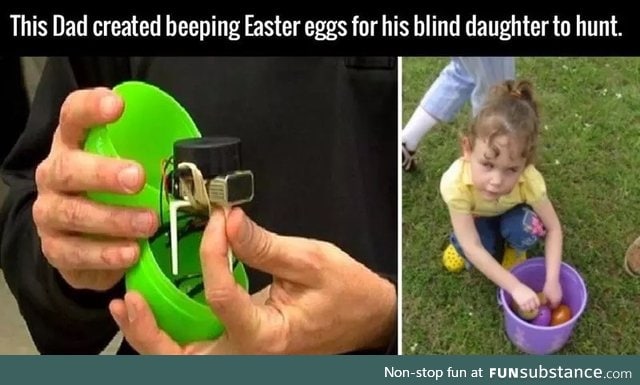 Easter eggs for blind daughter