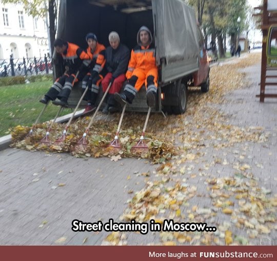 Russian street cleaning