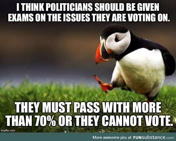 A great idea for politicians