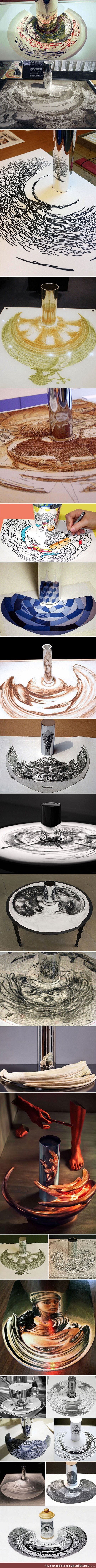 Clever anamorphic artworks