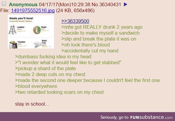 Robot stabs himself