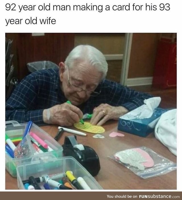 92 years old man still in love