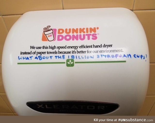 Hand dryer has a point