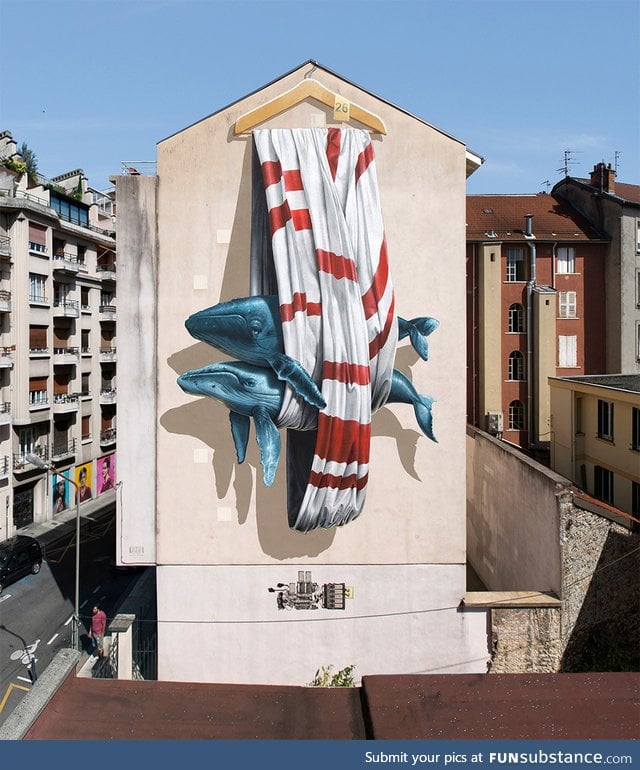 Painted for a street art festival in France