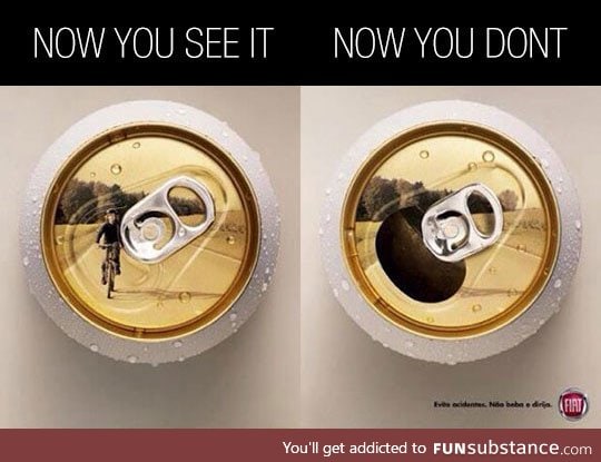 Anti drink-driving poster by fiat in brazil