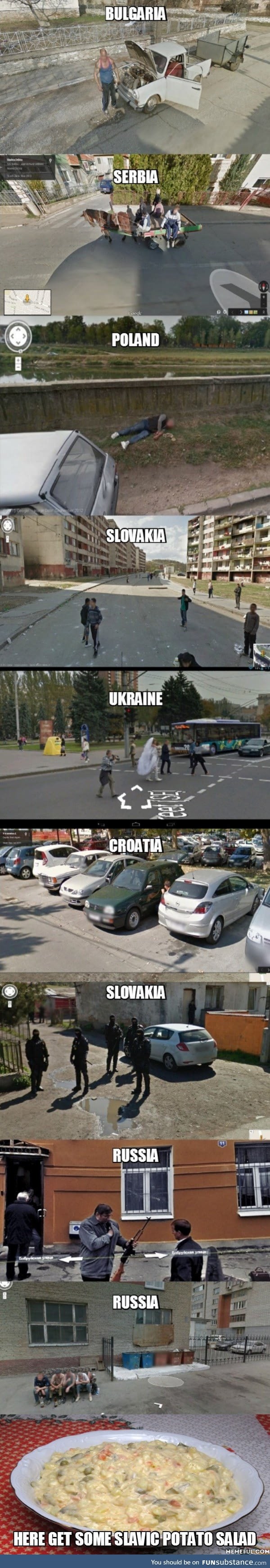 Google Street View in Slavic style