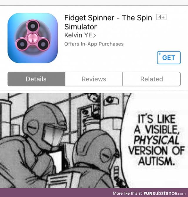 Seriously? A fidget spinner app?