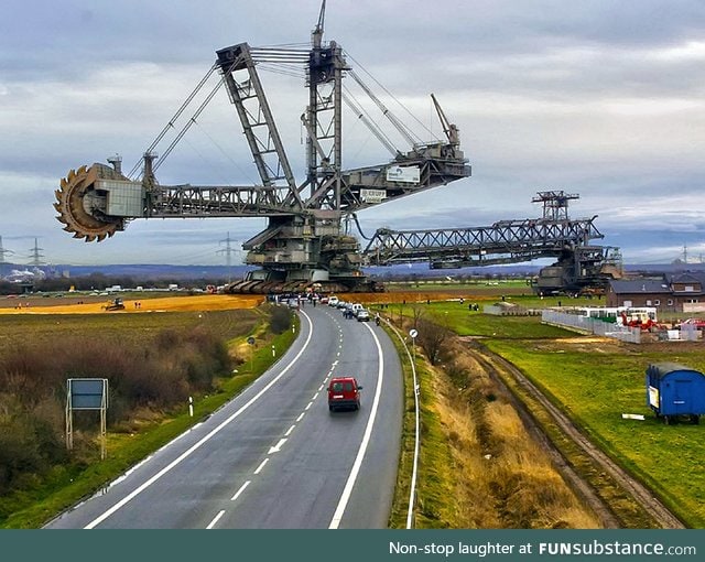 The largest land vehicle ever built: Bagger 293 in Germany