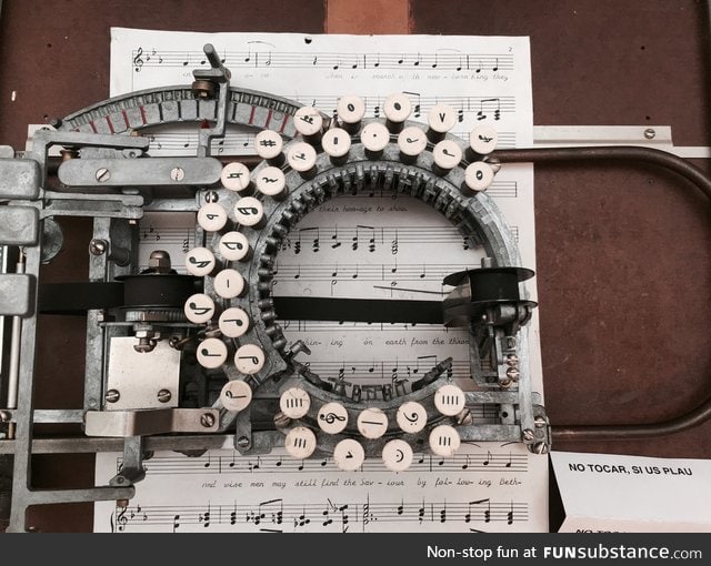 Music typewriter from 1936