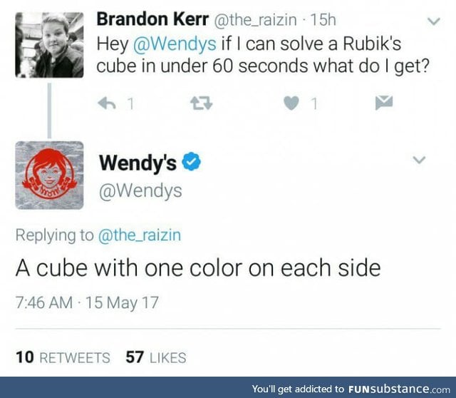 Wendy's going savage