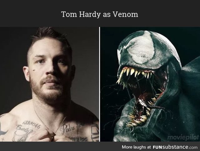 It is official Tom Hardy will play Venom in the upcoming movie
