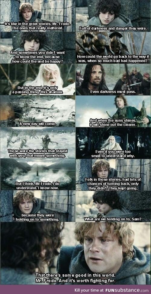 We all need a Samwise Gamgee in our lives