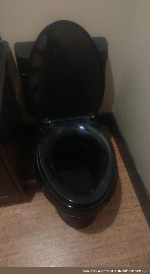 There's something unsettling about a black toilet