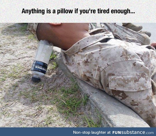 Marines can sleep anywhere