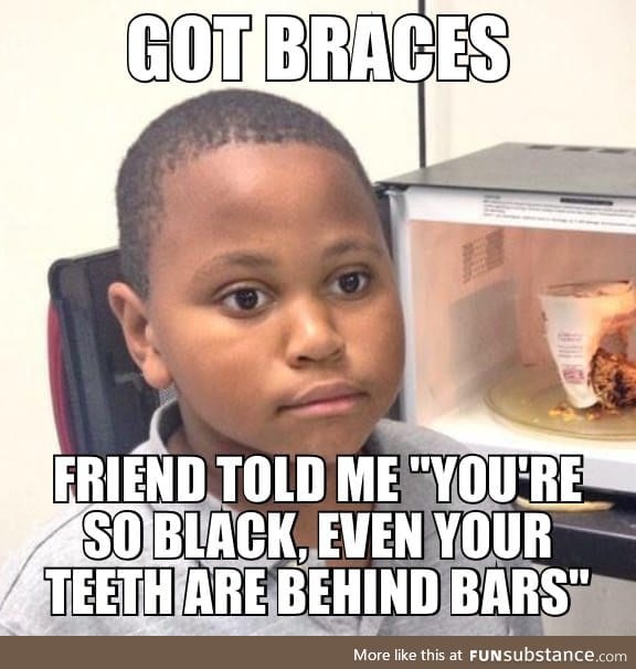 Teeth are behind bars