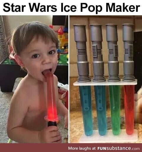 Lightsaber Popsicle maker