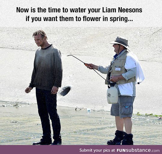 Remember to water your liam neeson