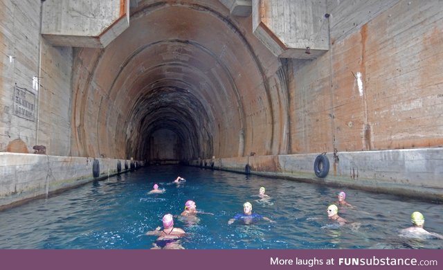 WW2 submarine tunnel in Yugoslavia