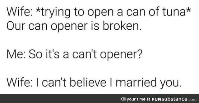 Broken can opener