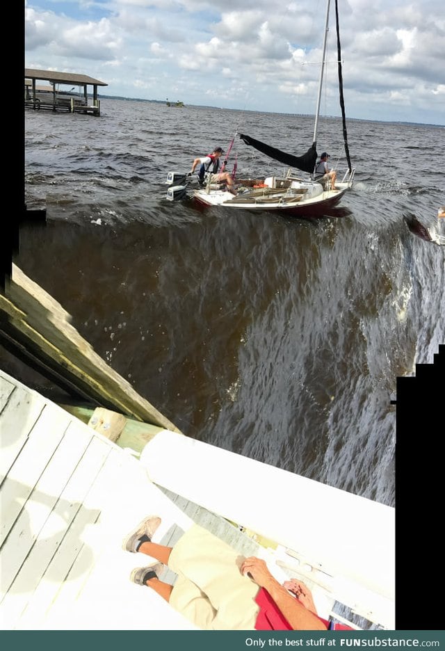 Camera malfunctioned as they motored away from the dock
