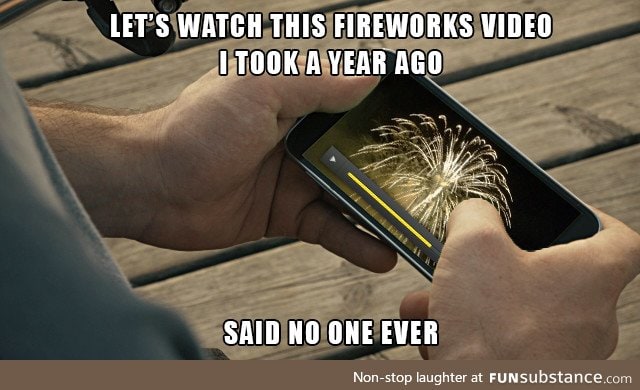 A reminder about firework videos