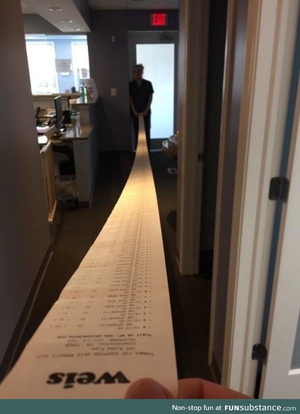 This is how long a 200-person dinner bill is