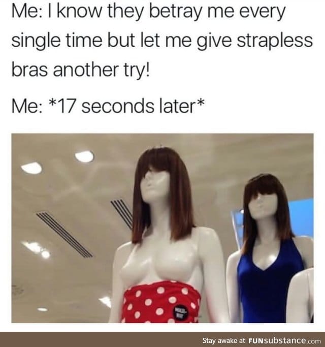 Strapless bra