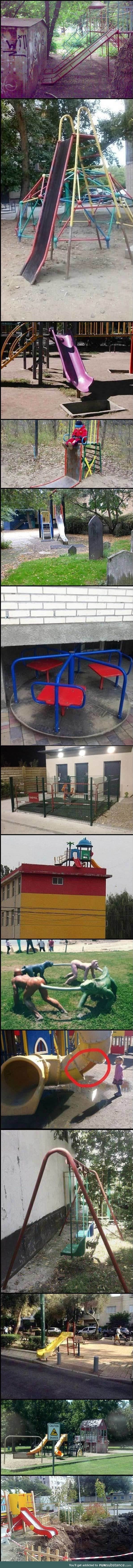 When you have to build a playground but you hate kids