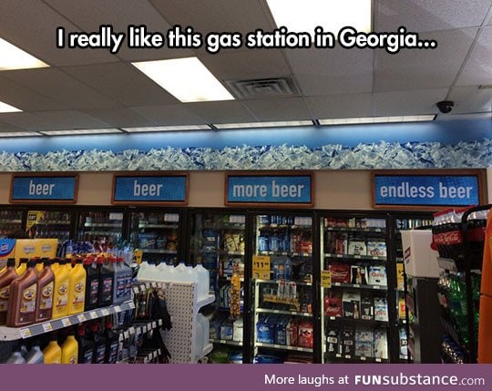 Now that my kind of gas station