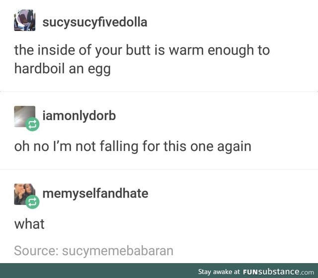 Don't put stuff in your butt